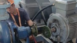 Perumda Tirtanadi Perbaiki Pompa Air di Pangururan